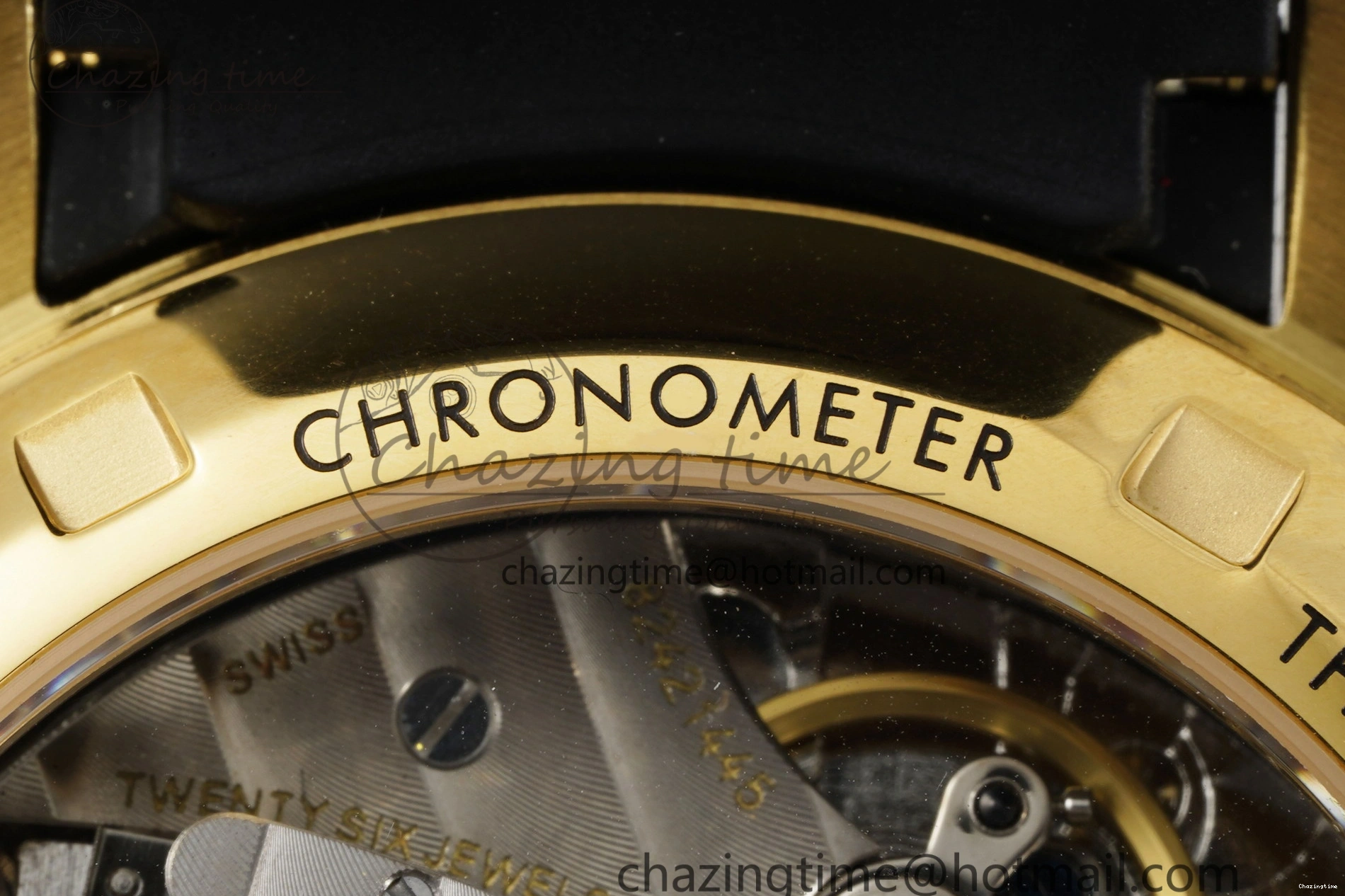 0421 TimelessDesign Speedmaster Moonwatch in Moonshine Gold YG RMF Best Edition YG Dial on Black Rubber Strap Manual Chrono 7834